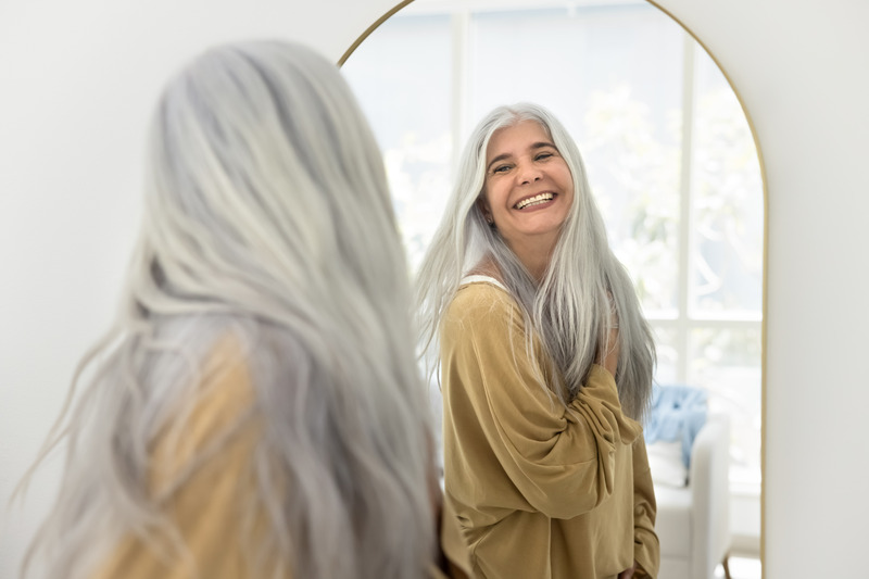 Patient smiling with their new veneers